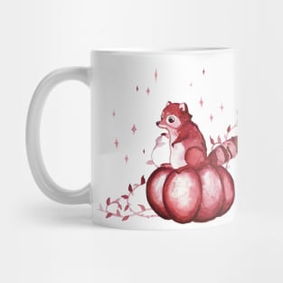 Raccoon on a pumpkin Mug